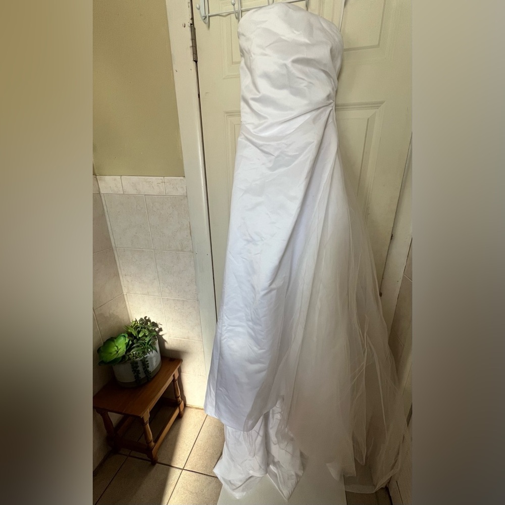Maggie Sottero White Strapless Dress
